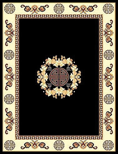 Floral Traditional Persian Design Black  $59.9